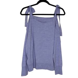 J Crew Cold Shoulder Merino Wool Sweater - Size L